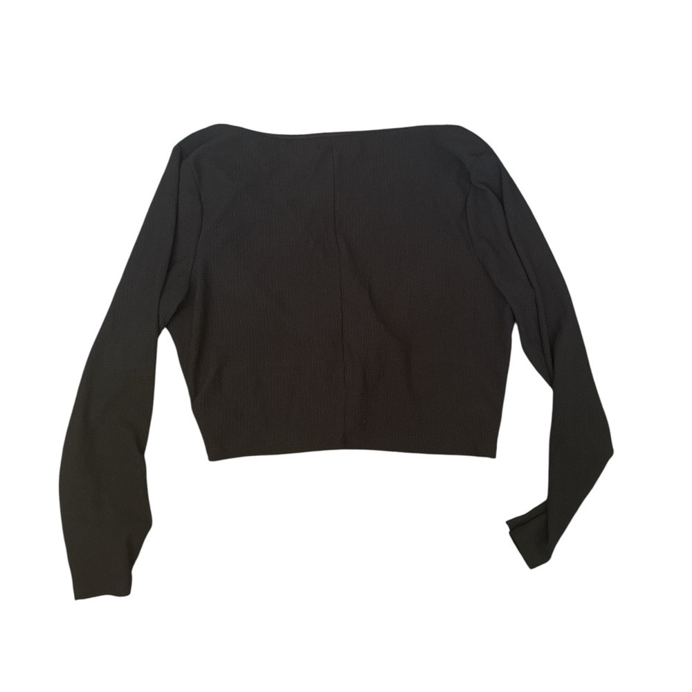 Cider Elegant Black Wrap Blouse - Picture 5 of 5